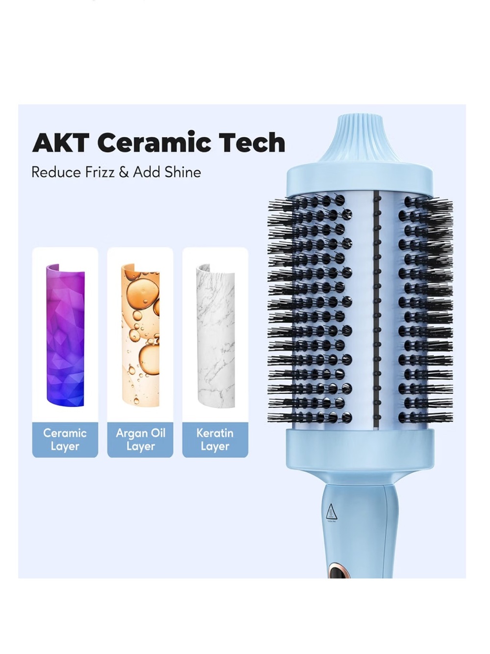 Lightweight Thermal Brush 5-Heat Settings for Long Hair 2.4” - Picture 8 of 9